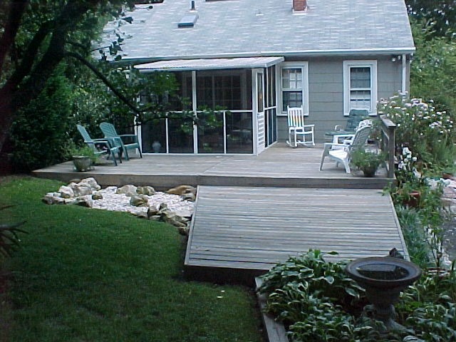 Deck with slate gray stain